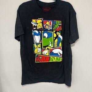 Saturday Morning Cartoons Gray Medley Crewneck T-Shirt‎ Size XL